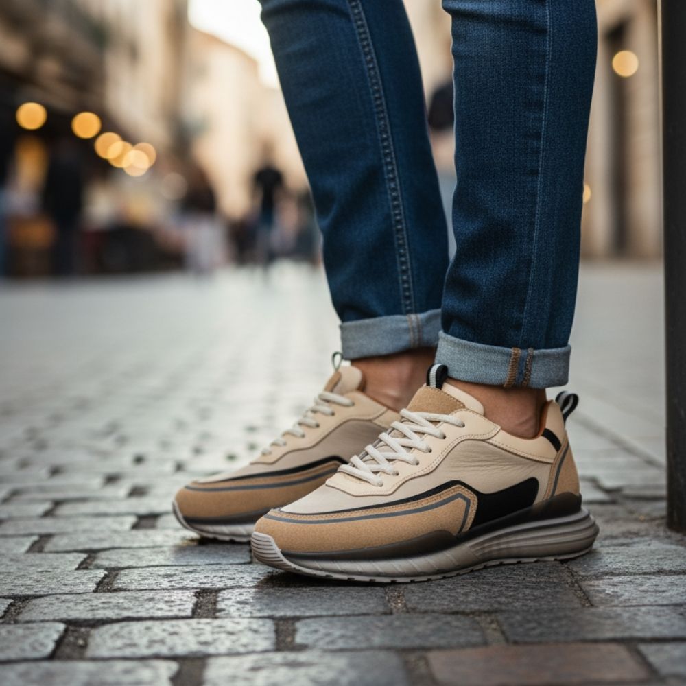 2028 Nubuk Hakiki Deri Erkek Sneakers