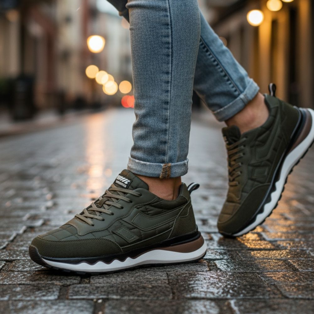 1091 Paraşüt Hakiki Deri Erkek Sneakers