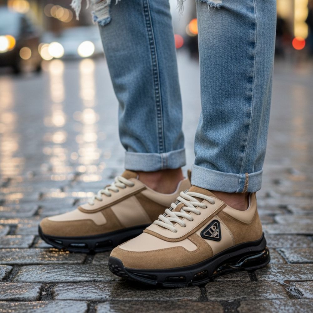2027 Süet Hakiki Deri Erkek Sneakers
