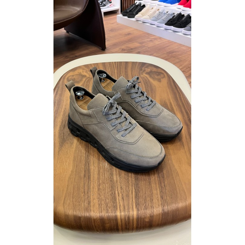 10000 Kahve Siyah Taban Hakiki Deri Erkek Sneakers
