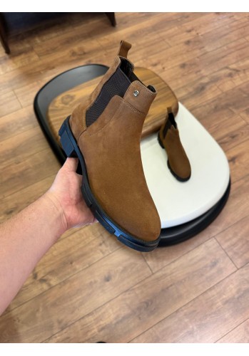 5604 Kahverengi Nubuk Hakiki Deri Bot