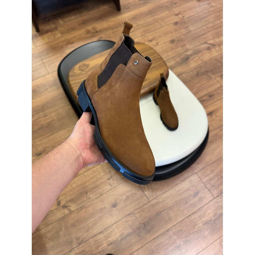 5604 Kahverengi Nubuk Hakiki Deri Bot