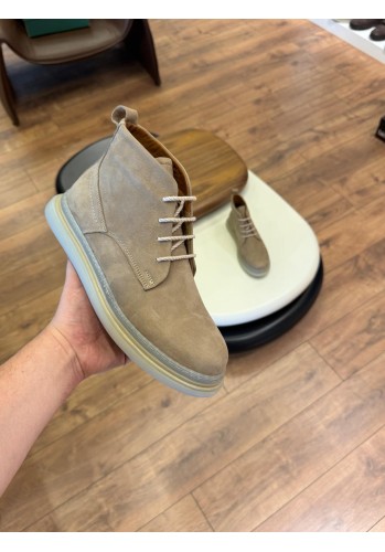 5603 Bej Nubuk Hakiki Deri Bot