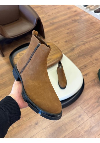 5609 Kahverengi Nubuk Hakiki Deri Bot