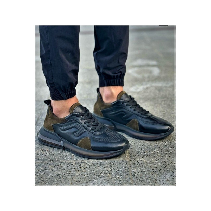 1038 Haki Nubuk Hakiki Deri Erkek Sneakers