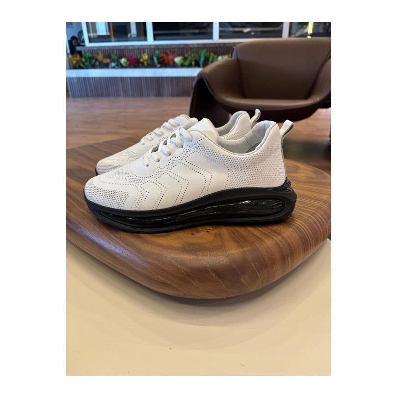 1078 Beyaz Hakiki Deri Erkek Sneakers
