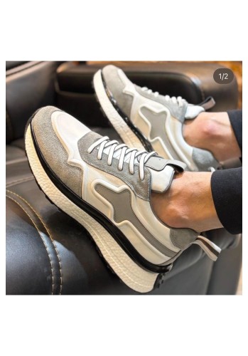1107 Beyaz Hakiki Deri Erkek Sneakers