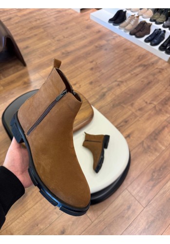 5624 Kahve Nubuk Hakiki Deri Bot