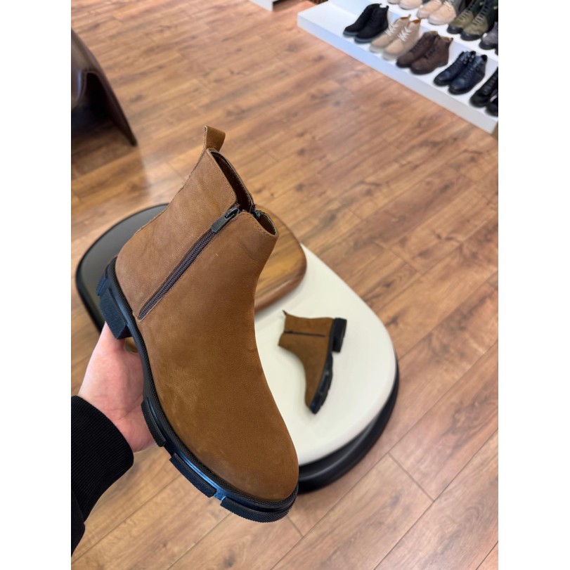 5624 Kahve Nubuk Hakiki Deri Bot