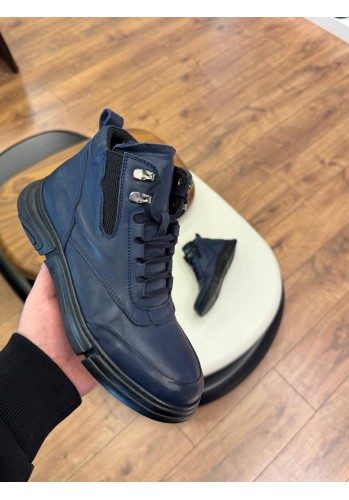 5623 Mavi Cilt Hakiki Deri Bot