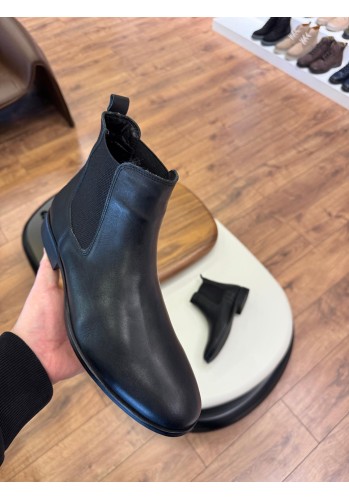 5626 Siyah Cilt Hakiki Deri Bot