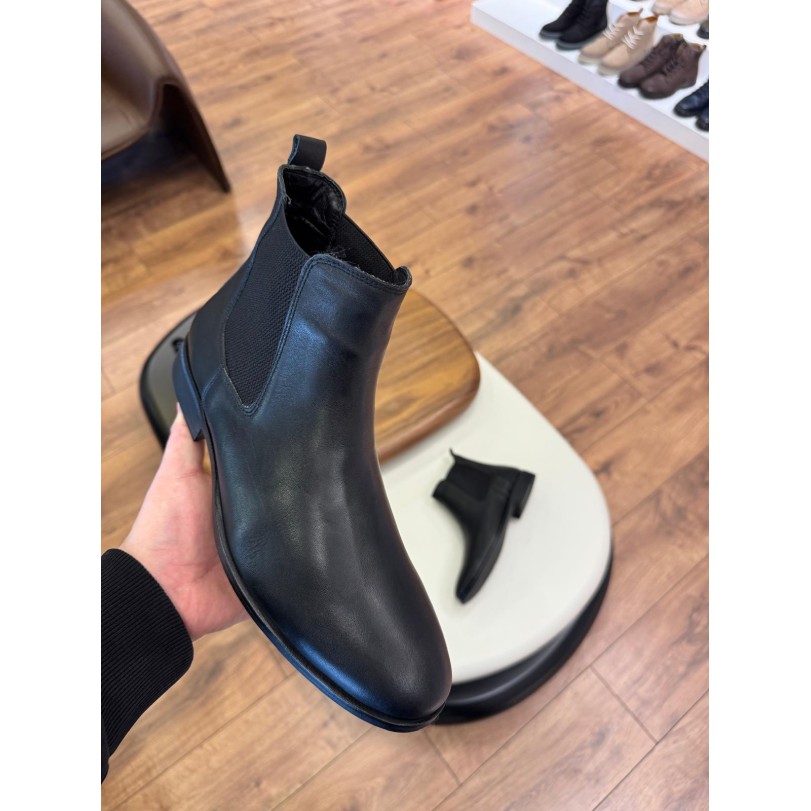 5626 Siyah Cilt Hakiki Deri Bot