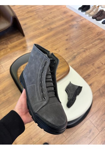 5628 Füme Nubuk Hakiki Deri Bot