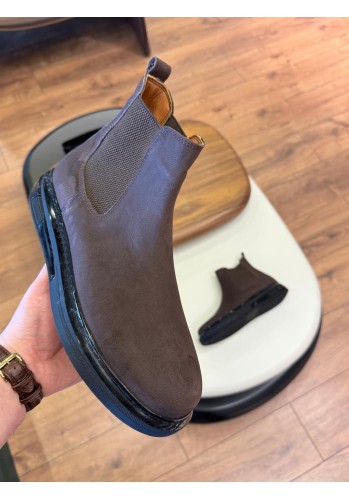 5632 Kahve Nubuk Hakiki Deri Bot