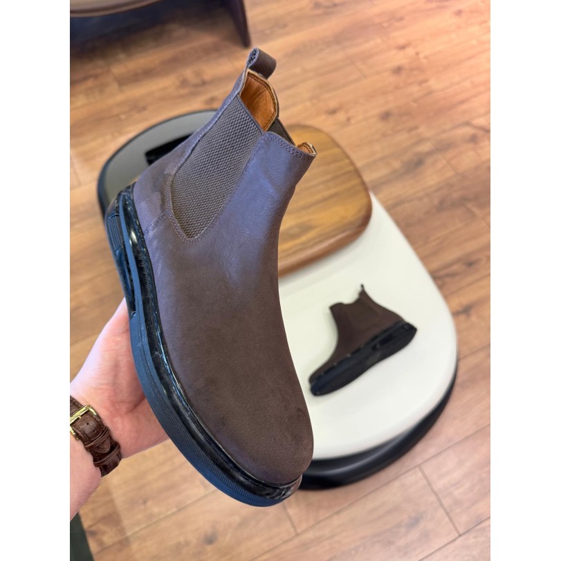 5632 Kahve Nubuk Hakiki Deri Bot