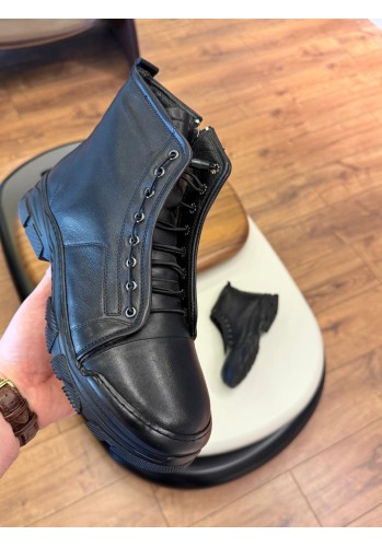 5633 Siyah Cilt Hakiki Deri Bot
