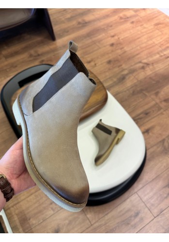 5634 Bej Nubuk Hakiki Deri Bot