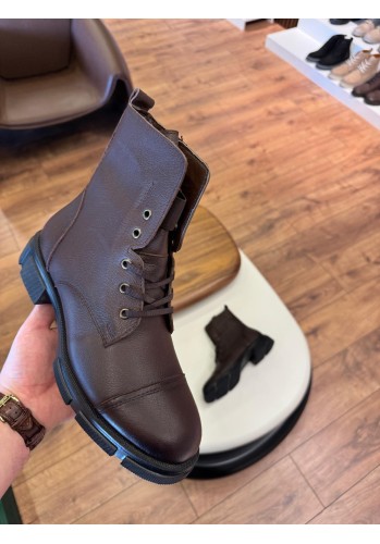 5636 Kahve Cilt Hakiki Deri Bot