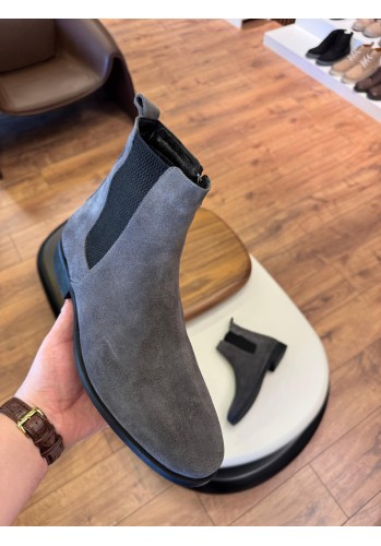 5643 Füme Nubuk Hakiki Deri Bot