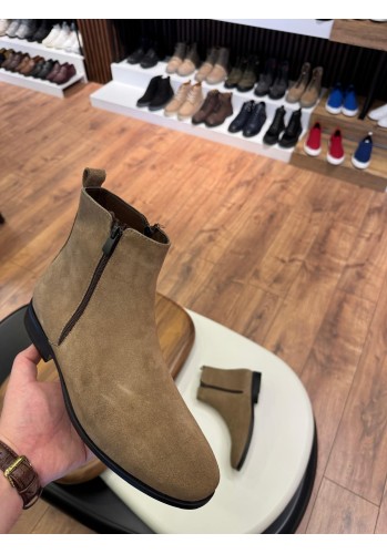 5648 Bej Nubuk Hakiki Deri Bot