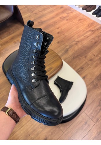 5649 Siyah Cilt Hakiki Deri Bot