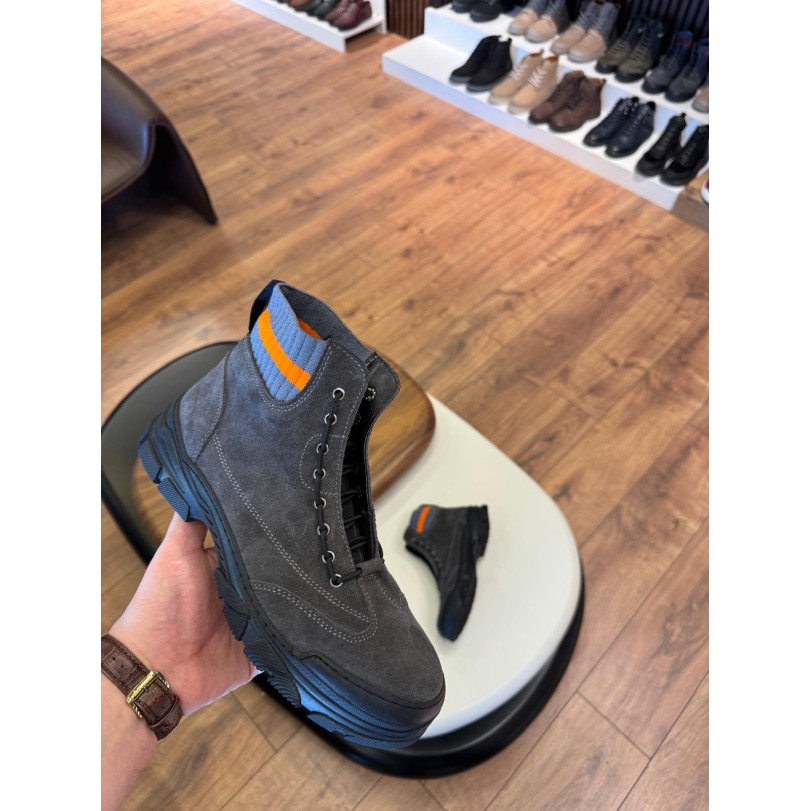 5651 Füme Nubuk Hakiki Deri Bot