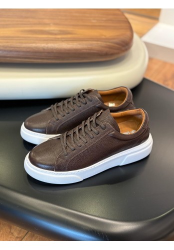 1090 Beyaz Cilt Hakiki Deri Erkek Sneakers