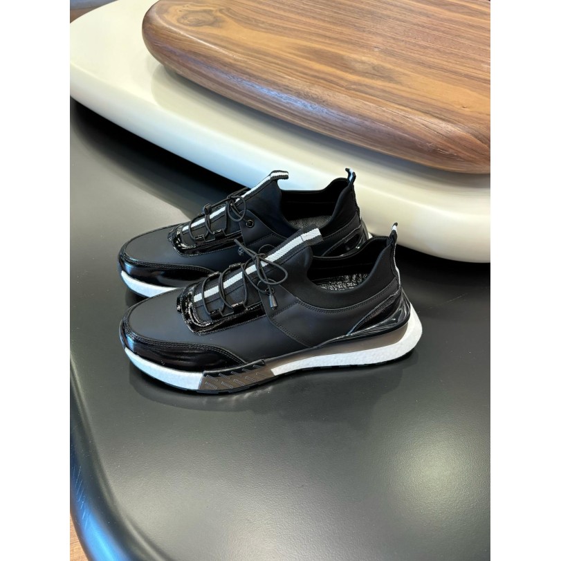 1096 Siyah Cilt Hakiki Deri Erkek Sneakers