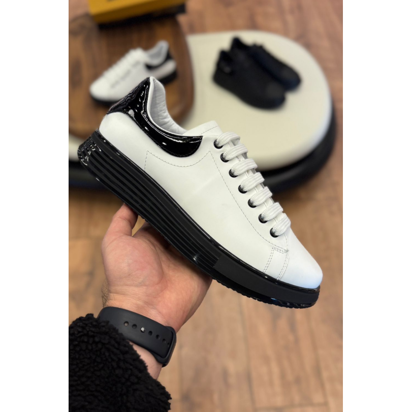 1051 Beyaz Hakiki Deri Erkek Sneakers