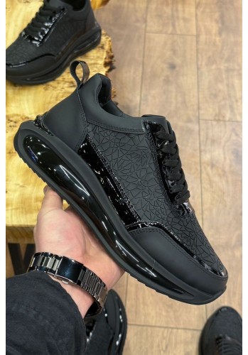 1074 Cam Kırığı Hakiki Deri Erkek Sneakers