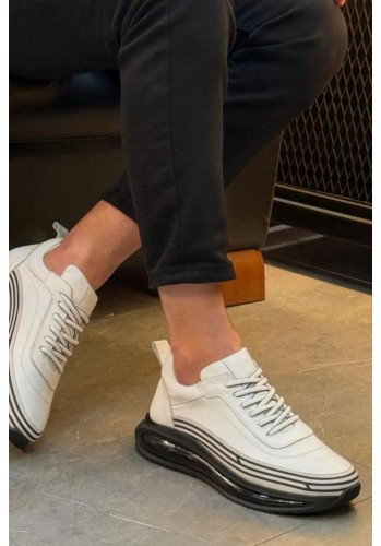 1088 Beyaz Cilt Hakiki Deri Erkek Sneakers