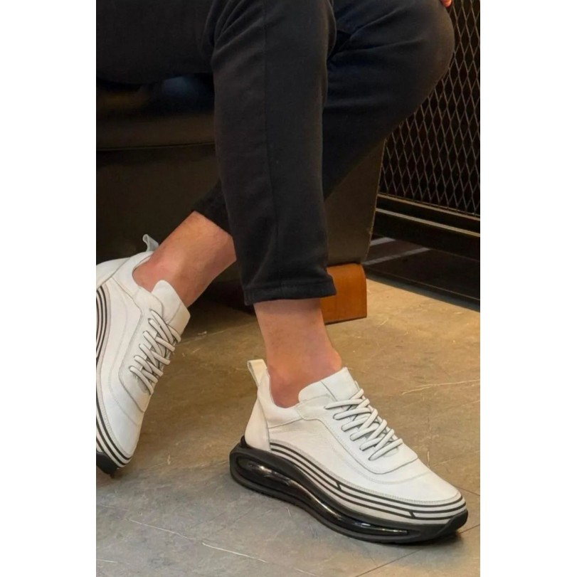 1088 Beyaz Cilt Hakiki Deri Erkek Sneakers