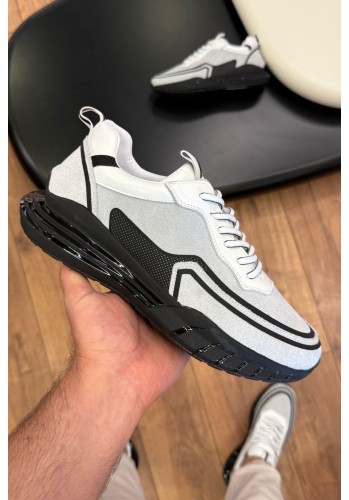 2028 Beyaz Hakiki Deri Erkek Sneakers