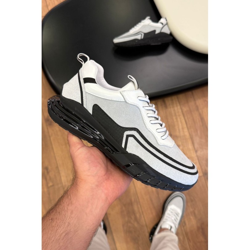 2028 Beyaz Hakiki Deri Erkek Sneakers