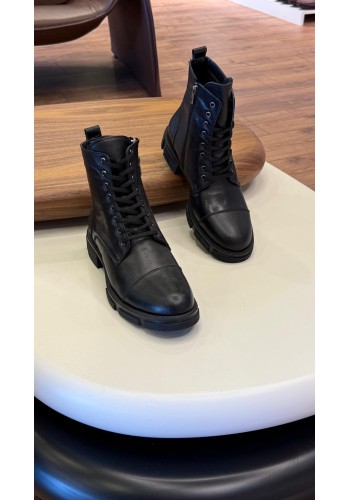 9105 Siyah Cilt Hakiki Deri Bot