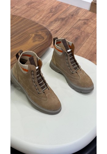 10500 Bej Süet Hakiki Deri Erkek Bot