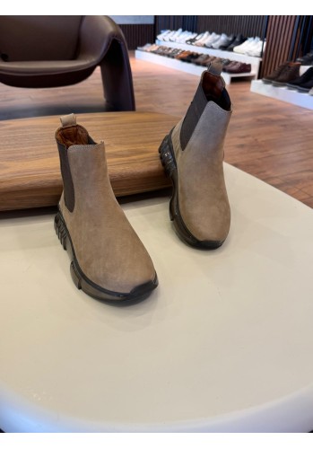 9900 Bej Nubuk Hakiki Deri Erkek Bot