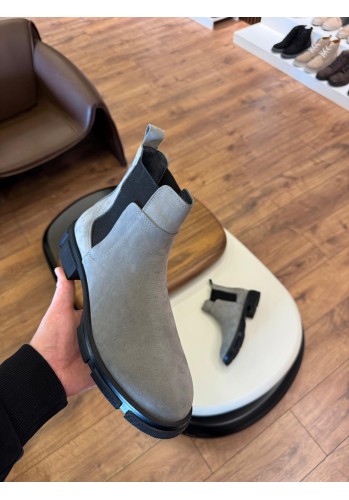 5616 Füme Nubuk Hakiki Deri Bot