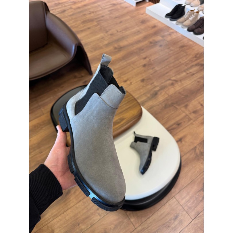 5616 Füme Nubuk Hakiki Deri Bot