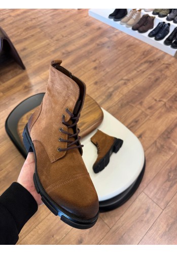 5619 Kahve Nubuk Hakiki Deri Bot