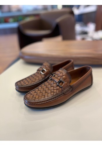 1052 Taba Örme Deri Hakiki Deri Erkek Klasik